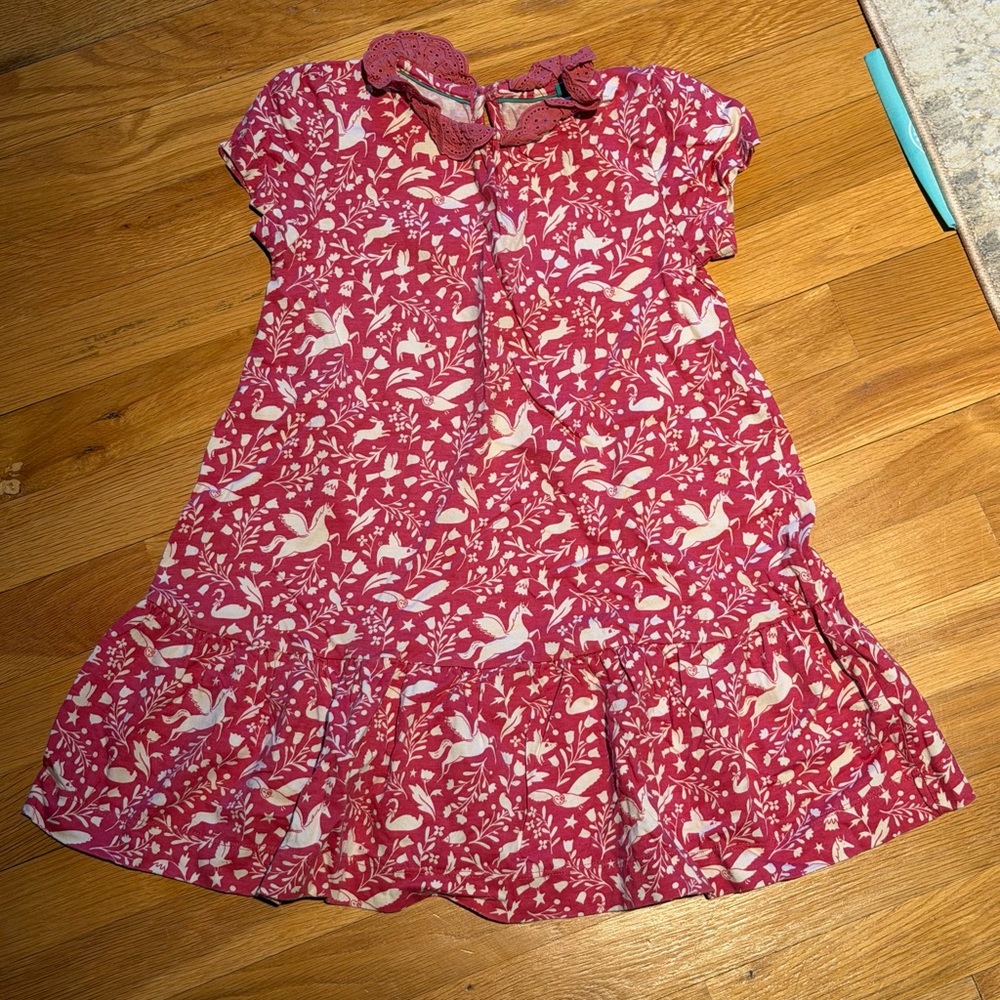 Mini Boden Pink and White Dress